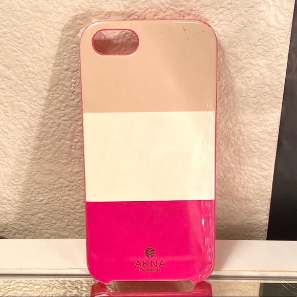 Pink Striped AKNA iPhone 5 and 5s Case - Picture 1 of 3